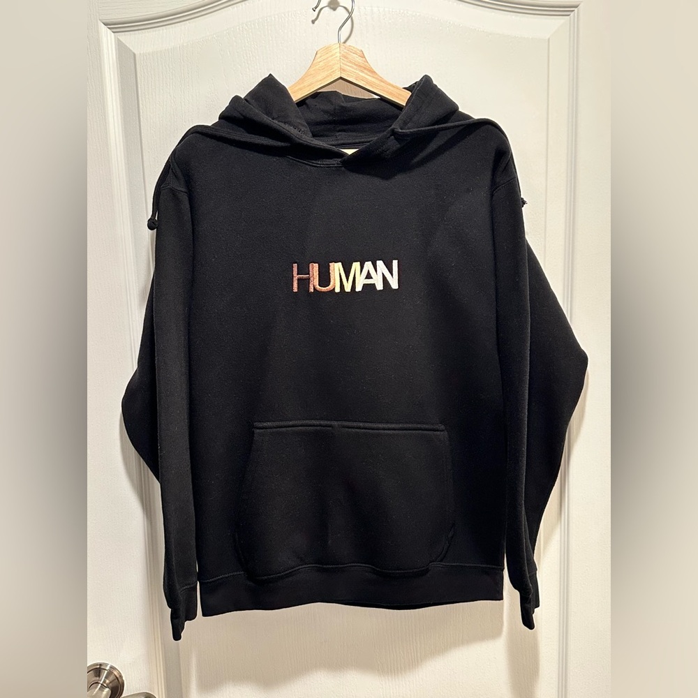 Wear The Peace “Human”Embroidered Hoodie | We Are All Human | Size: Medium